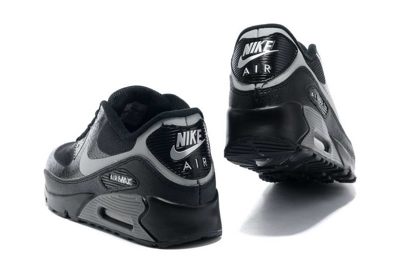 Air Max 90 Hyperfuse fourrure Chaussures Hommes Noir Gris (3)